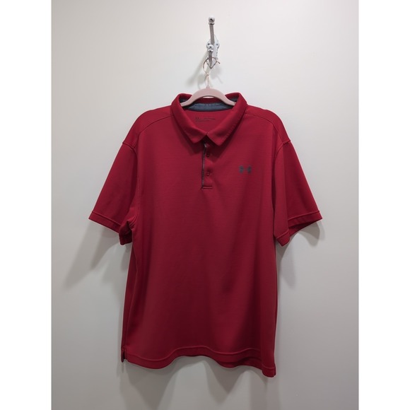 Under Armour Other - Under Armour Men's 2XL Red Loose Polo Preppy Athletic Golf